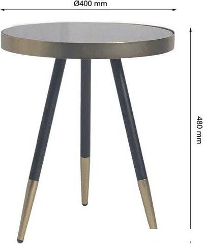 Журнальный столик Bergenson Bjorn Hedda TAI-HD-TBL-MTMRB-GLD-40 (черный/матовое золото)