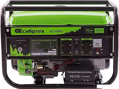 Бензиновый генератор СибрТех БС-3500Э