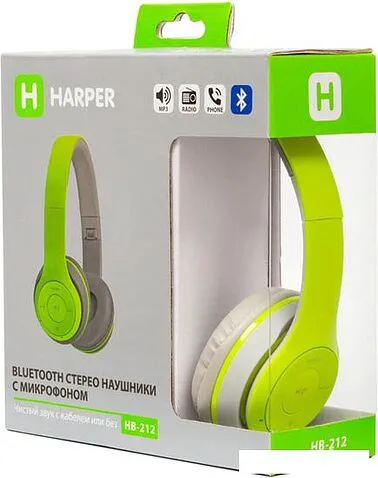Наушники с плеером Harper HB-212 (зеленый)