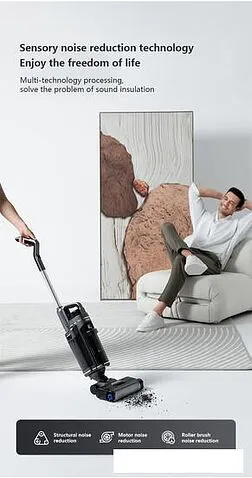 Вертикальный пылесос с влажной уборкой Redkey Cordless Wet Dry Vacuum Cleaner W12 Pro (серый)