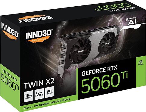 Видеокарта Inno3D GeForce RTX 5060 Ti 16GB Twin X2 N506T2-16D7-193075N