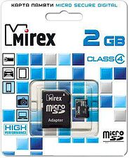 Карта памяти Mirex microSDHC (Class 4) 2GB (13613-ADTMSD02) Карта памяти Mirex microSDHC (Class 4) 2GB (13613-ADTMSD02)