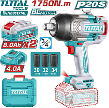 Гайковерт Total TIWLI20175 (с 2-мя АКБ, кейс)
