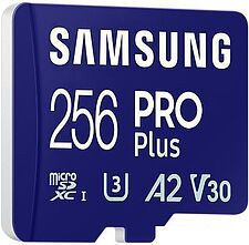Карта памяти Samsung PRO Plus microSDXC 256GB MB-MD256SA/EU (с адаптером) Карта памяти Samsung PRO Plus microSDXC 256GB MB-MD256SA/EU (с адаптером)