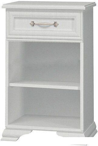Тумба Bravo Мебель Тумба Грация 1 дв 1 ящ (белый-белый)