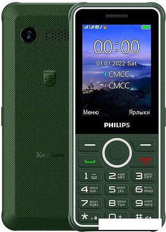 Кнопочный телефон Philips Xenium E2301 (зеленый)