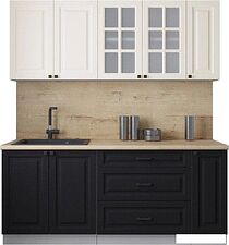 Готовая кухня Интерлиния Мила Деко 1.9Б (черный/белый/дуб бунратти) Готовая кухня Интерлиния Мила Деко 1.9Б (черный/белый/дуб бунратти)