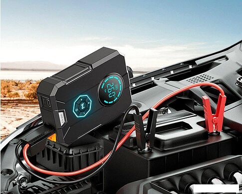 Портативное пусковое устройство с компрессором Soft Drive CAR2831