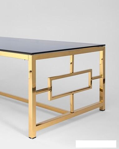Журнальный столик Stool Group Бруклин 120x60 ECT-013-TG-SK (стекло Smoke/сталь золото)