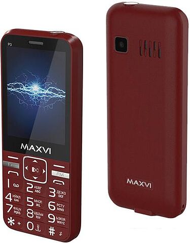 Мобильный телефон Maxvi P3 (винный красный)