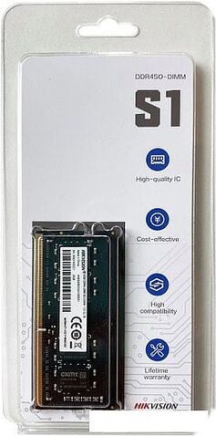 Оперативная память Hikvision S1 4GB DDR4 SODIMM PC4-21300 HKED4042BBA1D0ZA1/4G