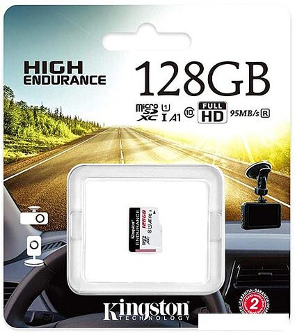 Карта памяти Kingston High Endurance microSDXC 128GB