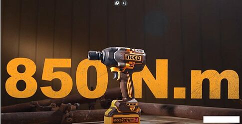 Гайковерт Ingco CIWLI2085 (с 2-мя АКБ, кейс)