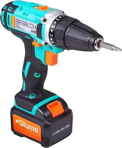 Дрель-шуруповерт Sturm CD3224L (с 2-мя АКБ, кейс)