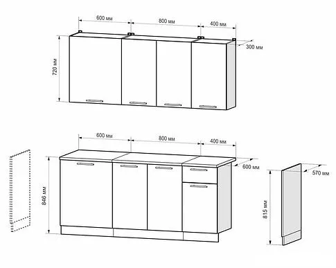Готовая кухня Мебель-АРС Лион 1.8 м (ателье светлое)