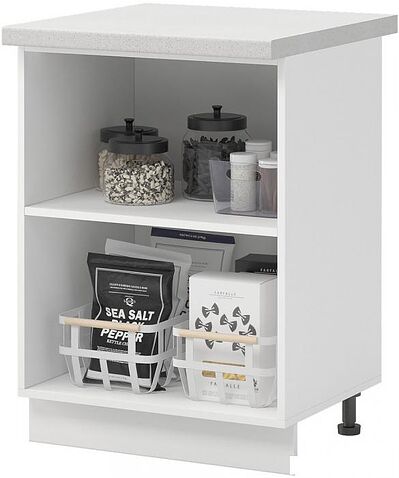 Шкаф напольный Mio Tesoro Модена ШН 600 со столешницей (белый/дуб бирюзовый/антарес)