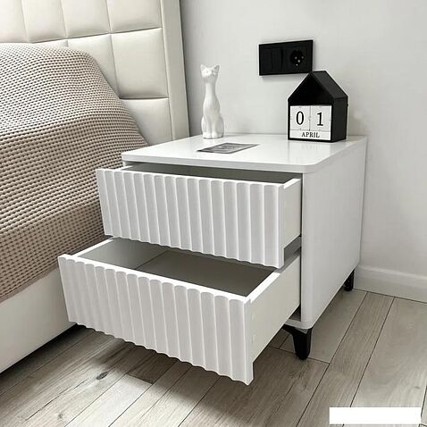 Тумба Shtabe Royal 5003 эко (белый/белый/черный)