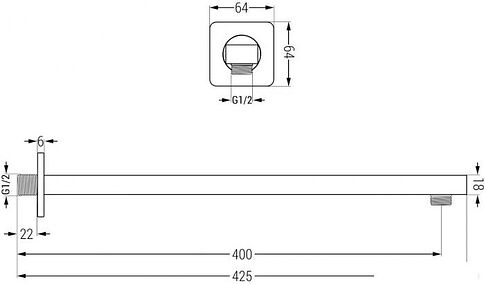 Держатель верхнего душа Mexen 79112-00