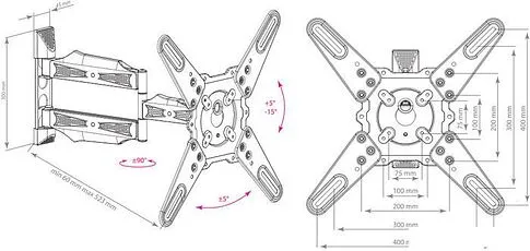 Кронштейн Kromax ATLANTIS-40 (серый)