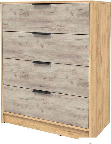 Комод Интерлиния Концепт КТ-К80 (дуб серый/дуб золотой)