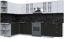 Готовая кухня Интерлиния Берес 1.7x3.3 левая (дуб полярный/дуб английский/кастилло темный)