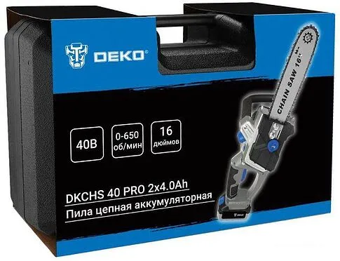 Аккумуляторная пила Deko DKCHS 40 PRO 063-4357 (с 2-мя АКБ)