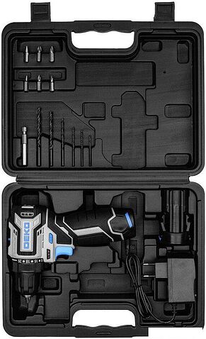 Дрель-шуруповерт Deko Sharker 12V PRO 084-1036 (с 2-мя АКБ, кейс)