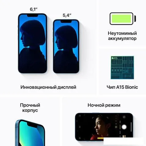 Смартфон Apple iPhone 13 256GB (синий)