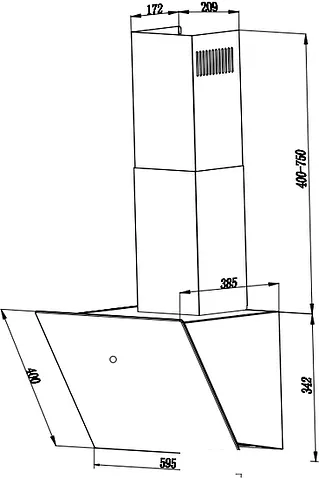Кухонная вытяжка Weissgauff Tau 60 TC WH