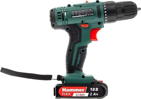 Дрель-шуруповерт Hammer Flex ACD18BS (с 2-мя АКБ, кейс)