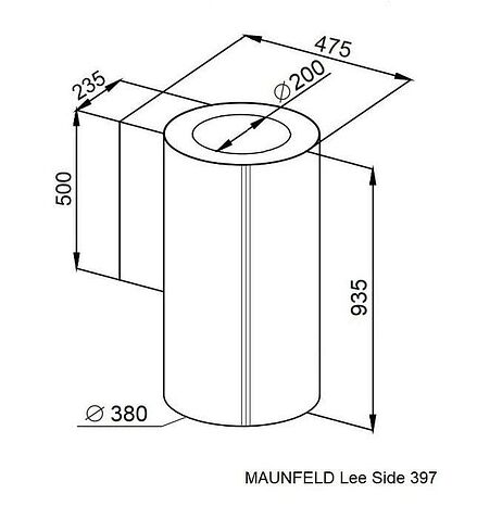 Кухонная вытяжка MAUNFELD Lee Side 397 (черный)