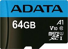 Карта памяти A-Data Premier AUSDX64GUICL10A1-RA1 microSDXC 64GB (с адаптером) Карта памяти A-Data Premier AUSDX64GUICL10A1-RA1 microSDXC 64GB (с адаптером)
