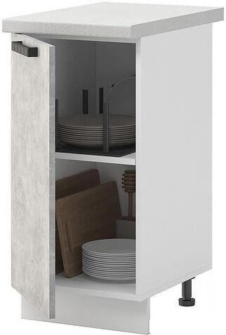 Шкаф напольный Mio Tesoro Пасадена ШН 400 (белый/ателье светлое)