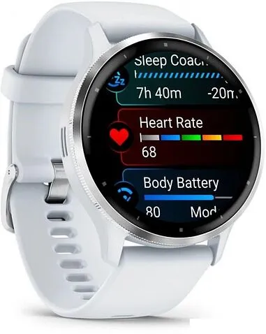 Умные часы Garmin Venu 3 (белый, с силиконовым ремешком)