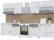 Готовая кухня Горизонт Trend 2600 (мрамор арктик/бетон грей) Готовая кухня Горизонт Trend 2600 (мрамор арктик/бетон грей)