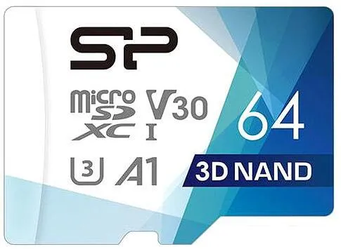 Карта памяти Silicon-Power Superior Pro microSDXC SP064GBSTXDU3V20AB 64GB (с адаптером)