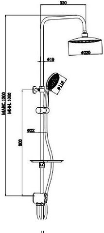 Душевая система  Esko ST1350