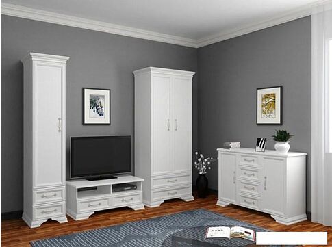 Комод Bravo Мебель Грация 5ящ (белый-белый)