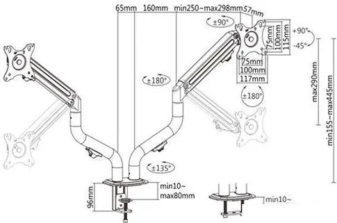 Кронштейн Gembird MA-DA2-02