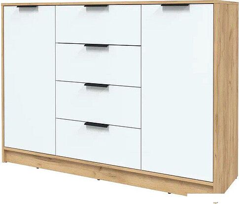 Тумба Интерлиния Концепт КТ-Т140 (белый платинум/дуб золотой)