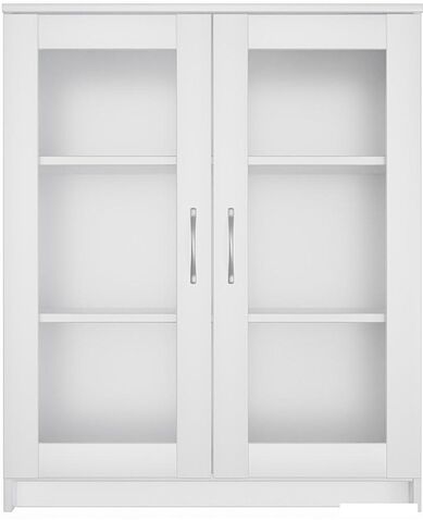 Тумба Mio Tesoro Сириус 2 двери со стеклом 78x95 2.02.03.360.1 (белый)