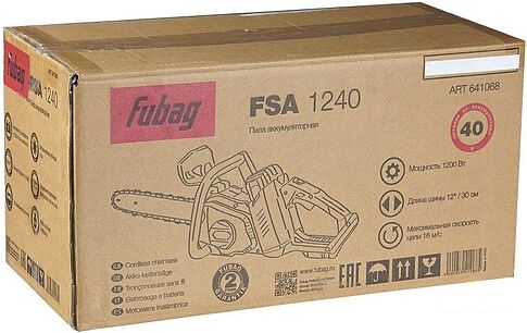 Аккумуляторная пила Fubag FSA 1240 (с 1-м АКБ)