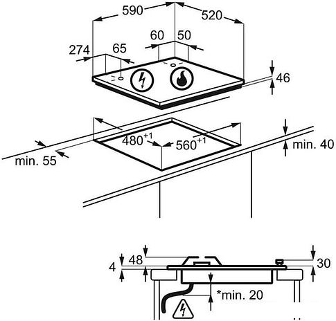 Варочная панель AEG HVB64420IB