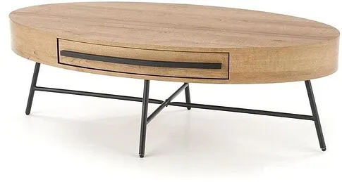 Журнальный столик Halmar Carolina 120x60x41 (дуб золотой/черный)