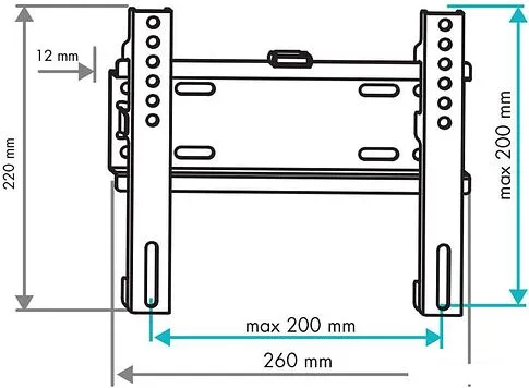 Кронштейн VLK TRENTO-37 (черный)