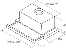 Кухонная вытяжка Jetair Aurora LX/GRX/F/60 PRF0045665C