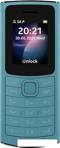 Кнопочный телефон Nokia 110 4G Dual SIM (бирюзовый)
