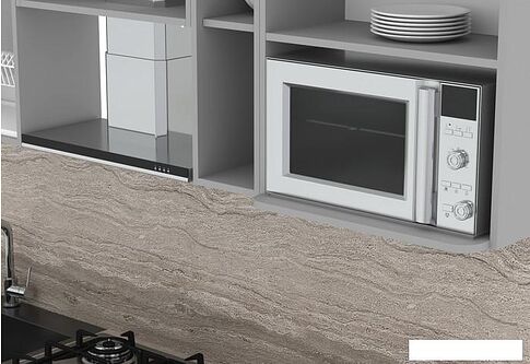 Готовая кухня Интерлиния Мила Лайт 2.0 ВТ (белый платинум/бетон/бискайская сосна)