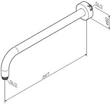Держатель верхнего душа AM.PM F0500701
