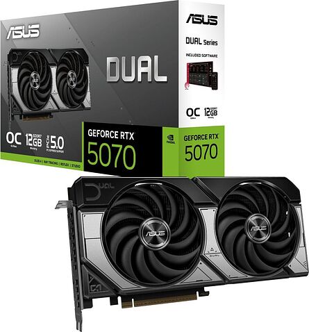 Видеокарта ASUS Dual GeForce RTX 5070 12GB GDDR7 OC Edition DUAL-RTX5070-O12G